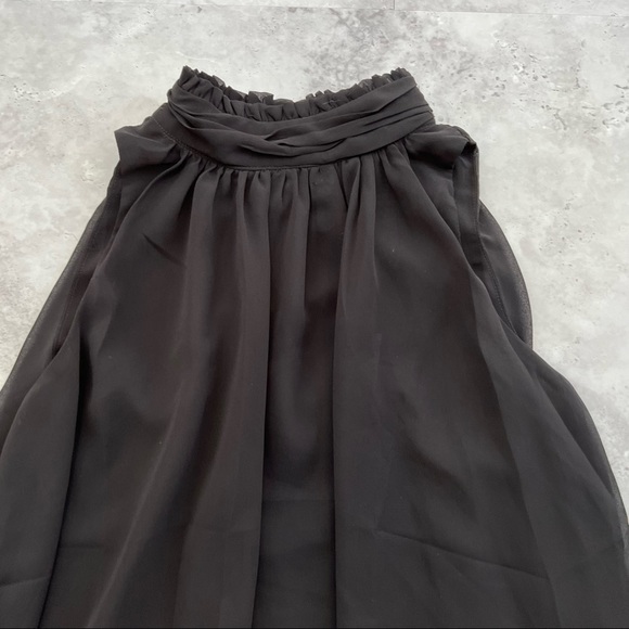 BLVD Black High Neck Sleeveless Loose Chiffon Top Size S - Picture 5 of 6